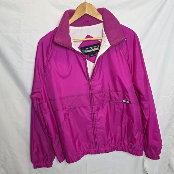 Pacific Trail Jackets & Blazers - 80s Pacific Trail Pink Windbreaker Pullover XL Hood Vintage Jacket Coat Tags